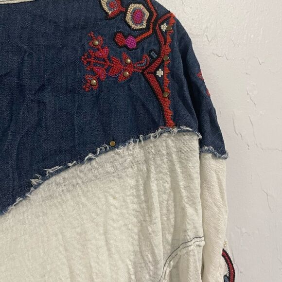 Free people Rio Henley S Embroidered slouchy top - Picture 5 of 7